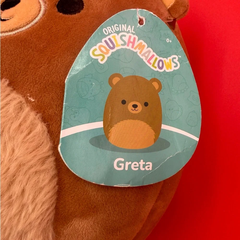 Squishmallows‎ Greta Brown Bear Plush Toy NWT Ships next biz day .